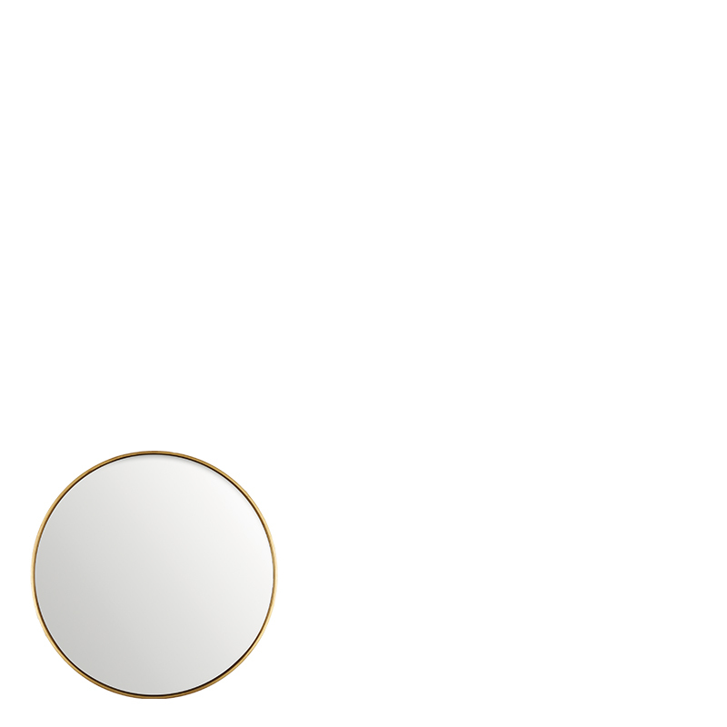 ANTIQUE GOLD MIRROR ROUND 30CM