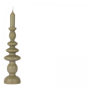 ANNE LED CANDLE GREY OLIVE L