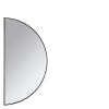 BLACK MIRROR HALF ROUND 120CM