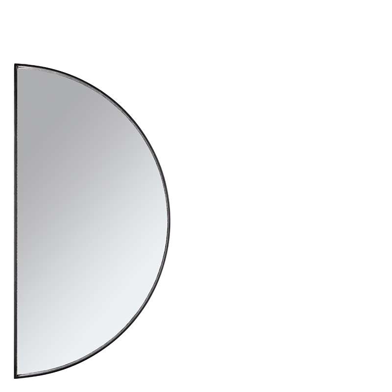 BLACK MIRROR HALF ROUND 120CM
