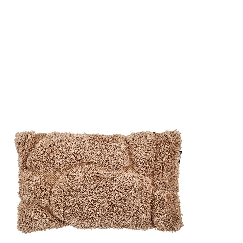 KARLIE PATCH PILLOW BROWN L30/W50