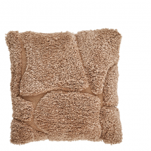 KARLIE PATCH PILLOW BROWN L50/W50