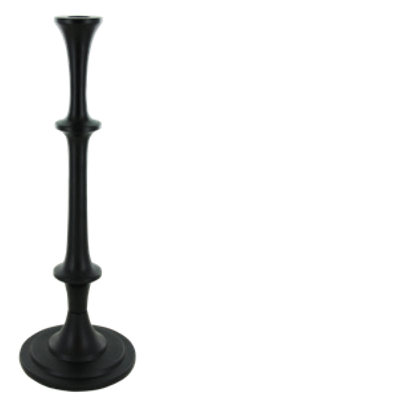 LARRY CANDLE HOLDER BLACK L