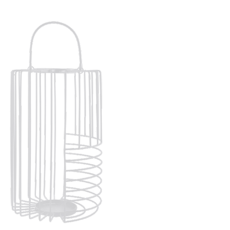 DALE METAL LANTERN WHITE L