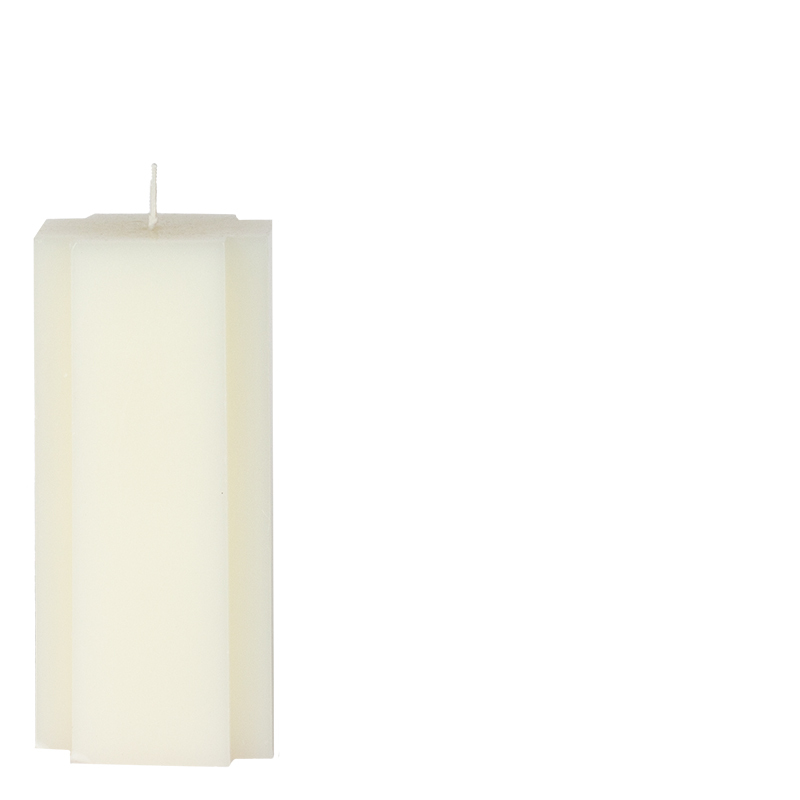 CANDLE CROSS SHAPED ECRU S DECO ONLY!