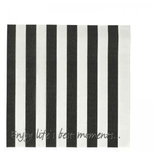 LS94 NAPKIN STRIPES BLACK & WHITE