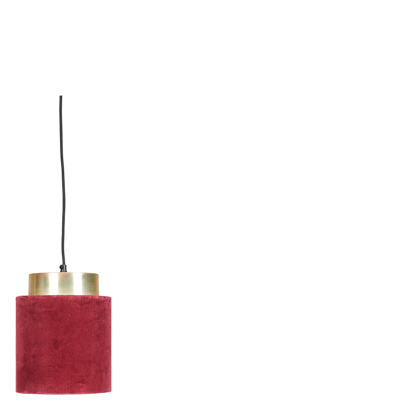 LENNY VELVET HANGING LAMP BRICK RED