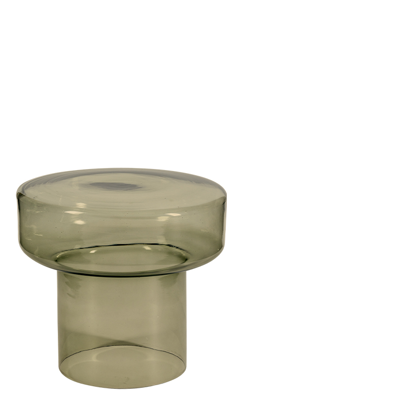 IRWIN GLASS COFFEE TABLE GREEN 39X39X34.5