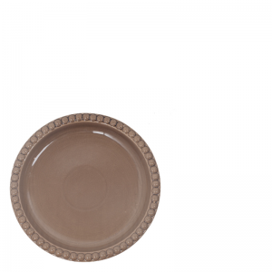 DOTS CERAMIC PLATE BROWN