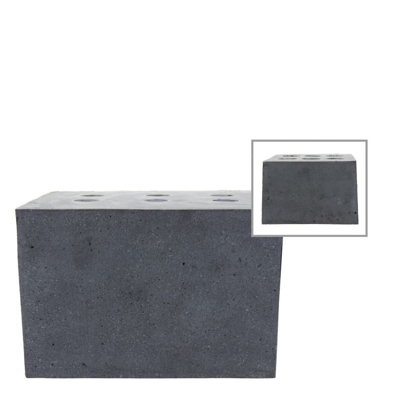 RUDO CANDLE HOLDER SQUARE GREY L