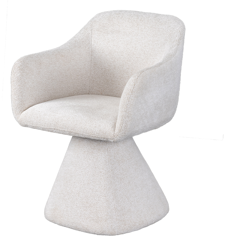 ILLINOIS ROTATING DINING CHAIR VENRO BEIGE 22 W60/D59/H83