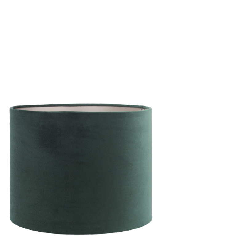 BRIGHTON VELVET LAMPSHADE ROUND GREEN 32X32X25