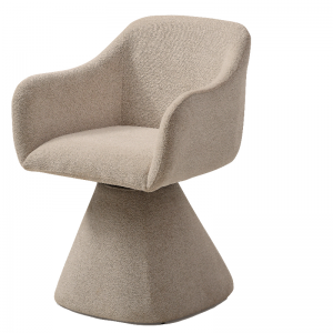 ILLINOIS ROTATING DINING CHAIR VENRO LATTE 34 W60/D59/H83