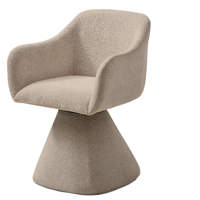 ILLINOIS ROTATING DINING CHAIR VENRO LATTE 34 W60/D59/H83
