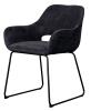 BOSTON DINING CHAIR SIERRA ANTHRACITE W58/D59/H82