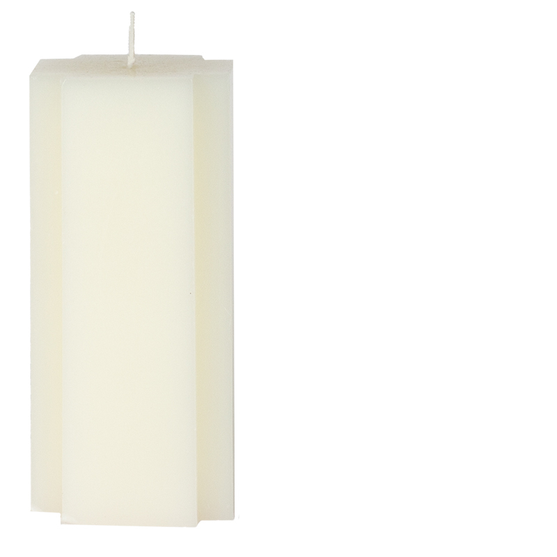 CANDLE CROSS SHAPED ECRU L DECO ONLY!