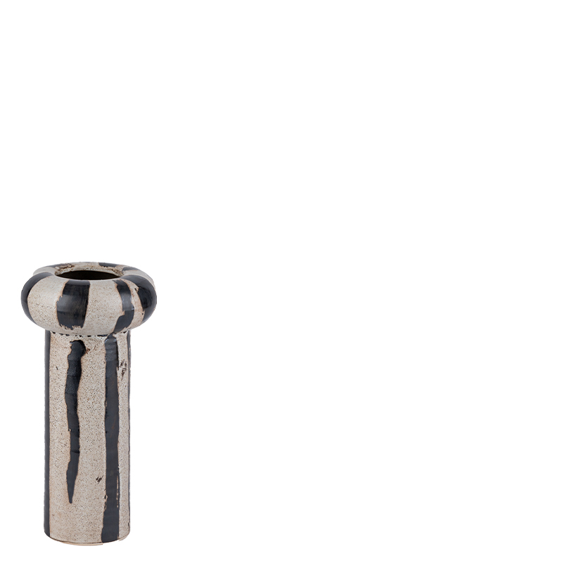 CEYLIN ROUNDED VASE STRIPES M 14X14X28