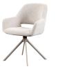 DENTSVILLE ROTATING DINING CHAIR SIENNA ECRU TAUPE LEGS W63/D61/H83