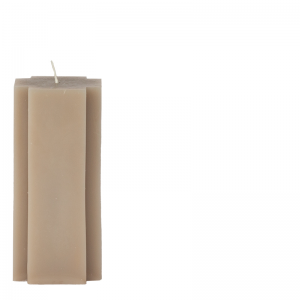 CANDLE CROSS SHAPED TAUPE S DECO ONLY!