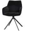 JOHNSON ROTATING DINING CHAIR CROWN BLACK W59/D60/H84